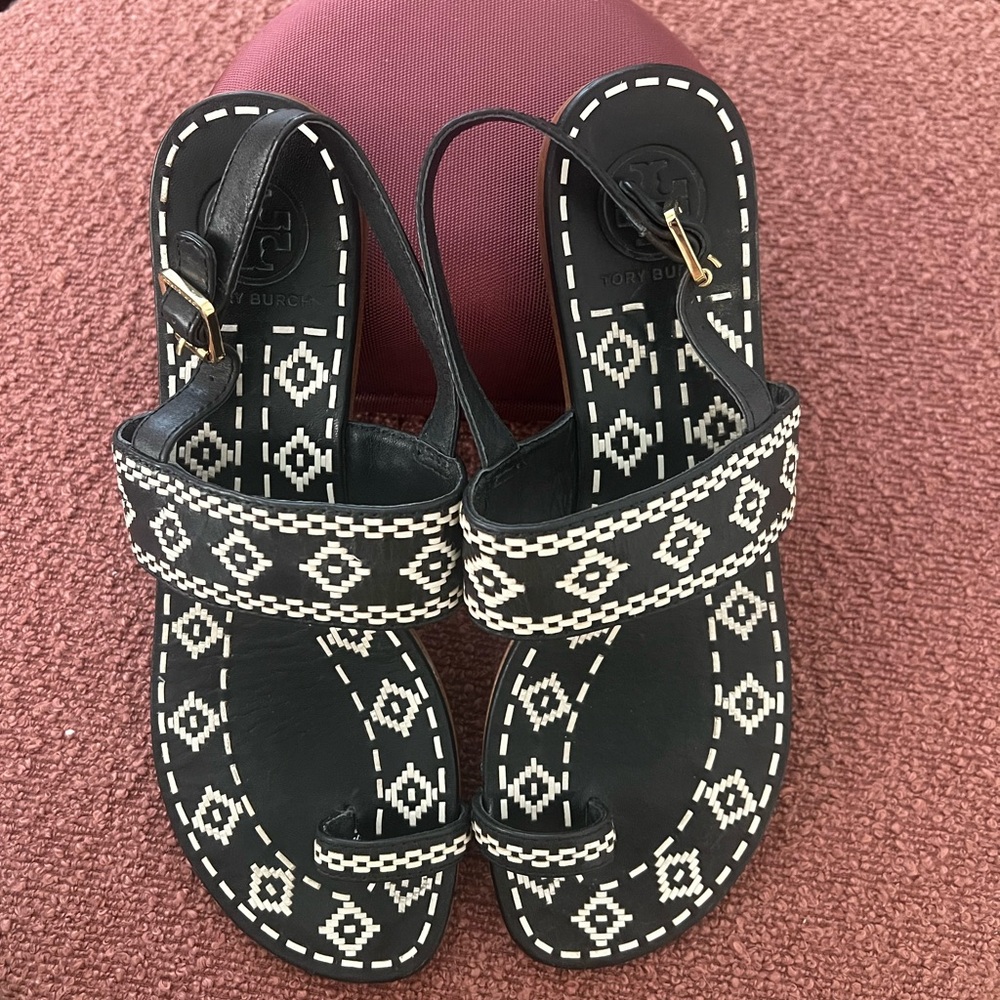 Tory Burch Embroidered Reena Sandals